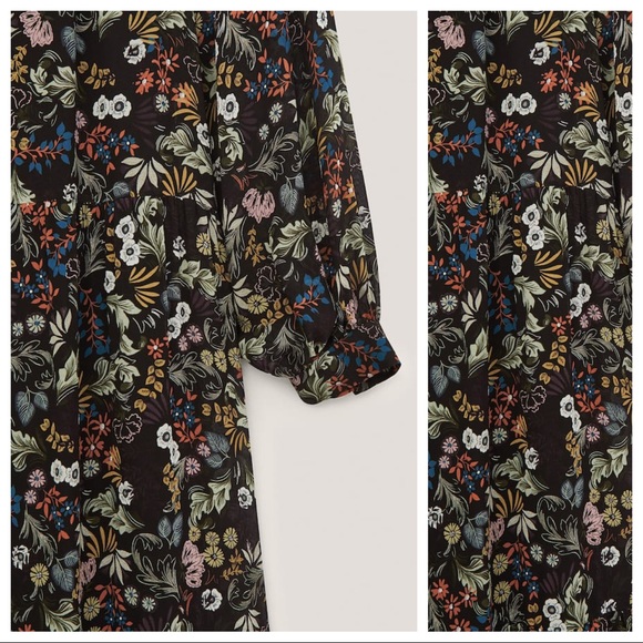 NWOT. Massimo Dutti Floral Print Viscose Midi Dress. Size M. - Picture 4 of 9